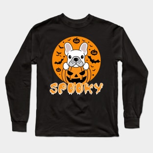 Spooky Dog Halloween French Bulldog Long Sleeve T-Shirt